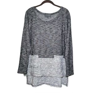 Anthropologie Sunday in Brooklyn Colorblock Knit Tunic M Lagenlook Minimalist